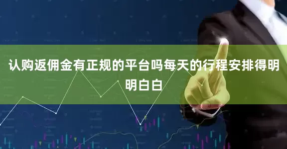 认购返佣金有正规的平台吗每天的行程安排得明明白白